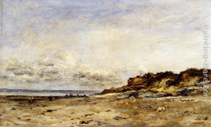 Low Tide At Villerville painting - Charles-Francois Daubigny Low Tide At Villerville art painting